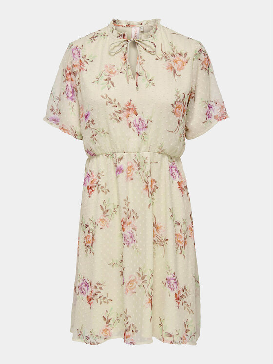 ONLY ONLY Vestito da giorno Aida 15319705 Écru Regular Fit