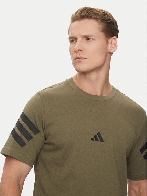 adidas adidas T-Shirt Future Icons 3-Stripes JD4876 Zielony Regular Fit