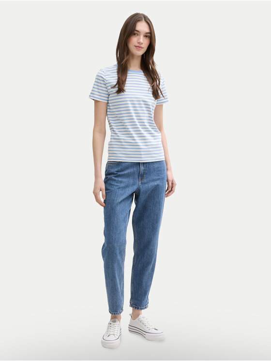 Tom Tailor Denim Tom Tailor Denim T-Shirt 1035867 Niebieski Boxy Fit