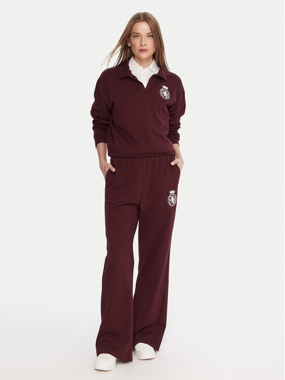 Tommy Hilfiger Tommy Hilfiger Pantaloni da tuta UW0UW06081 Bordeaux Wide Leg
