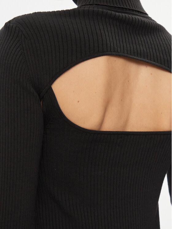 Calvin Klein Jeans Calvin Klein Jeans Dolcevita 2 In 1 Cut Out Tight Sweater J20J222621 Nero Slim Fit