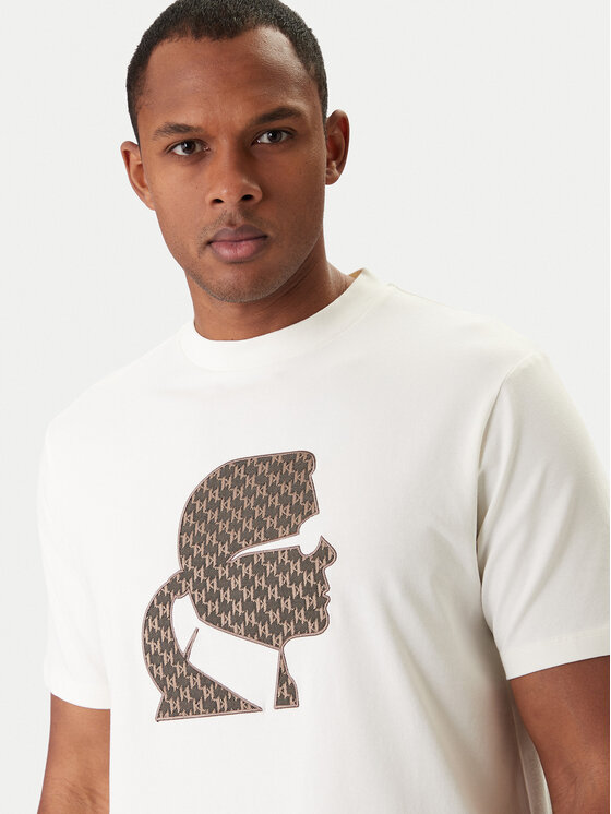 KARL LAGERFELD KARL LAGERFELD Póló 755055 561221 Ekru Regular Fit