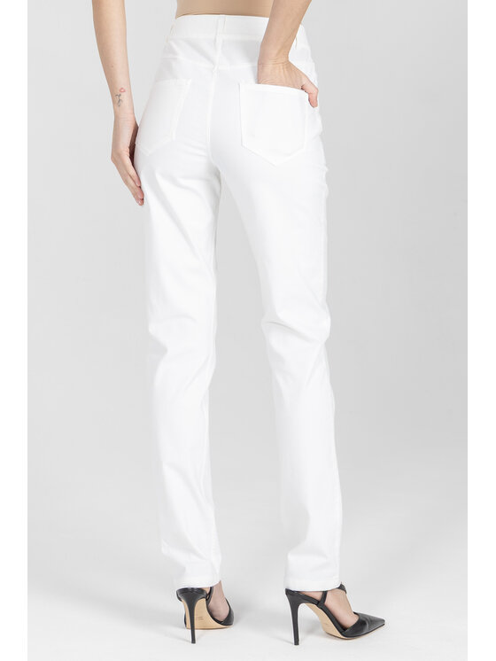 Deni Cler Milano Deni Cler Milano Spodnie materiałowe W-DC-5226-F2-F5-10-1 Biały Regular Fit