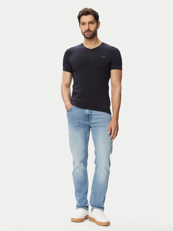 Guess Guess Póló M6YI32 K3735 Sötétkék Extra Slim Fit