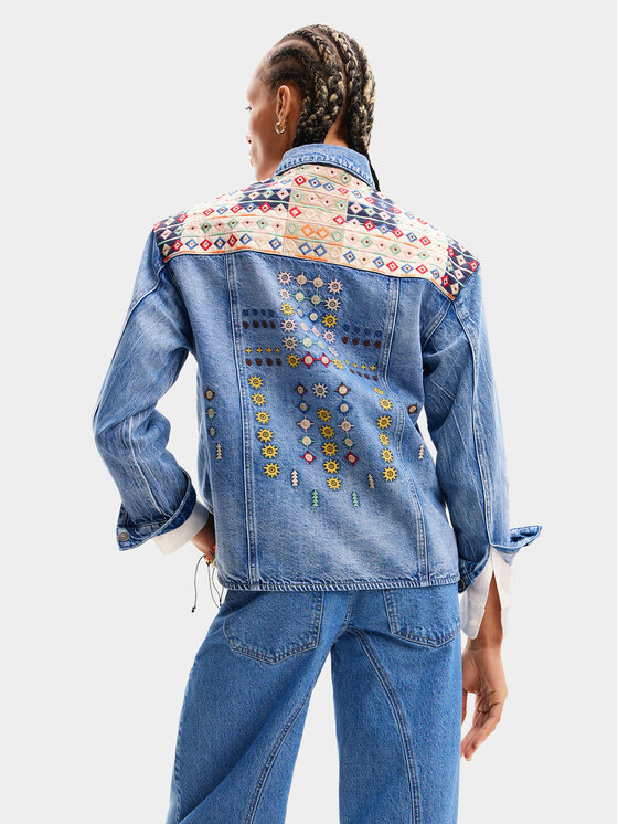 Desigual Desigual Džínsová bunda Donis 24SWED13 Modrá Regular Fit