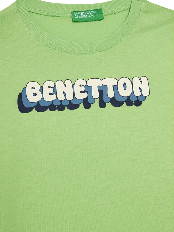 United Colors Of Benetton United Colors Of Benetton Marškinėliai 3I1XG10HT Žalia Regular Fit