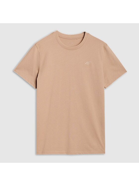 4F 4F T-Shirt 4FWspring_summer_2025TTSHM2074 Beżowy jasny Regular Fit