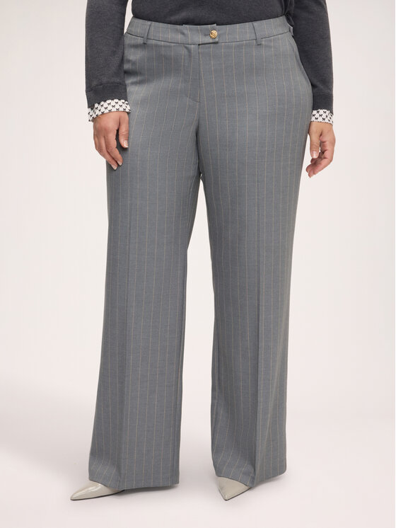 Fiorella Rubino Fiorella Rubino Pantaloni di tessuto P062T005416N0S3 Grigio Flare Fit