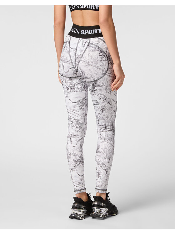 Plein Sport Plein Sport Legginsy 14239 Biały Active Fit