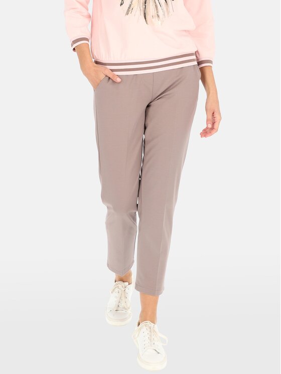 Perso Perso Spodnie damskie PTE242402F Brązowy Fitted Fit