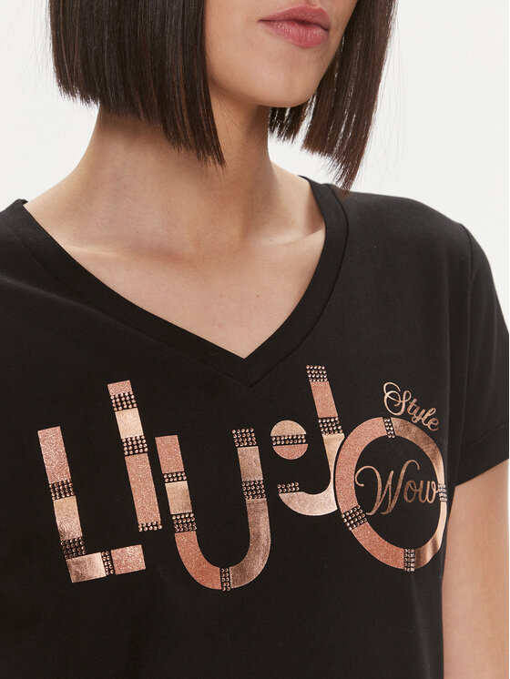 Liu Jo Liu Jo T-krekls MF3338 JS923 Melns Regular Fit