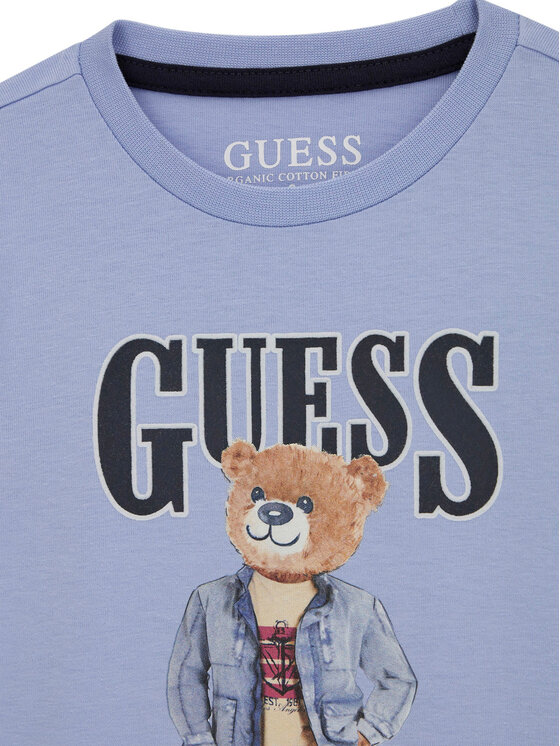 Guess Guess T-Shirt N6RI05 K8HM4 Modrá Regular Fit