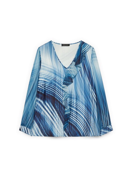 Fiorella Rubino Fiorella Rubino Bluzka 2119T002505N0Z4 Niebieski Regular Fit