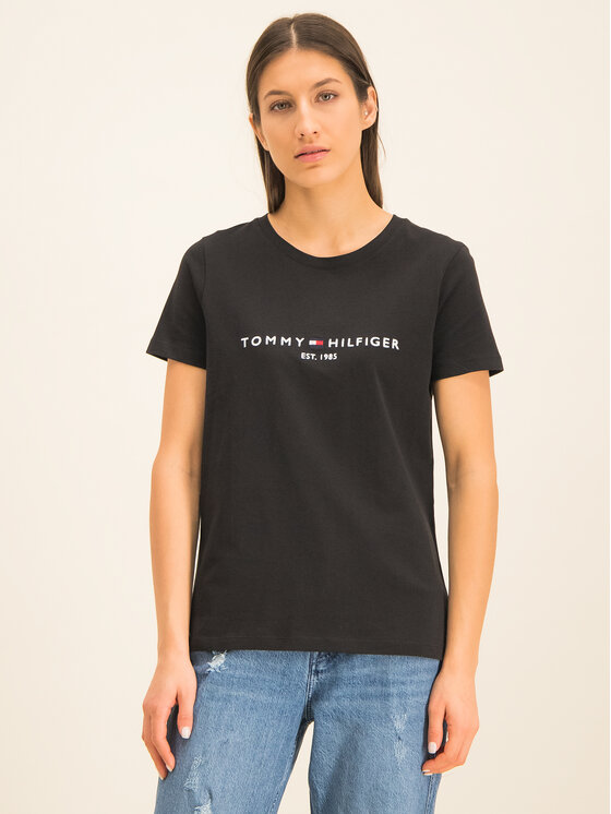 Tommy Hilfiger Tommy Hilfiger T-shirt Essential WW0WW26868 Noir Regular Fit