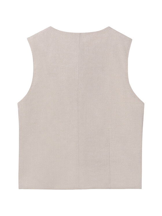 Mayoral Mayoral Vestă elegantă 6357 Bej Regular Fit