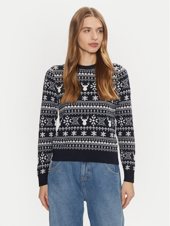 ONLY ONLY Džemper Xmas Winter 15327601 Tamnoplava Regular Fit