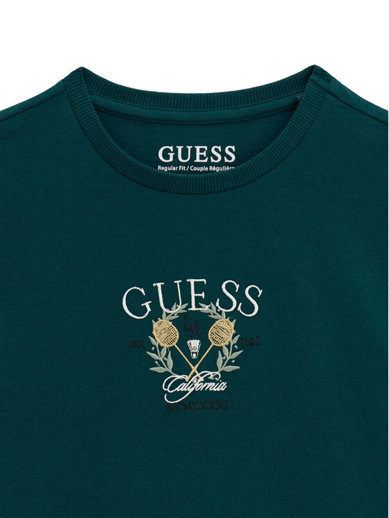 Guess Guess T-Shirt L6YI25 K3764 Tmavě zelená Regular Fit