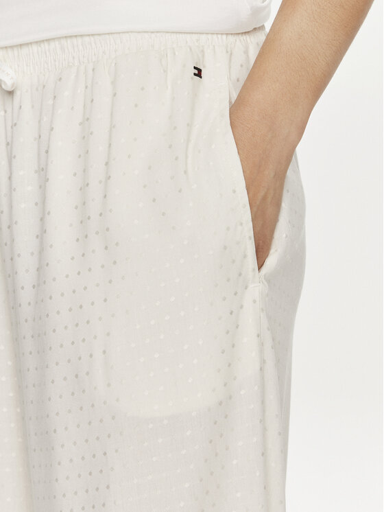 Tommy Hilfiger Tommy Hilfiger Pyjamahose UW0UW05230 Écru Relaxed Fit