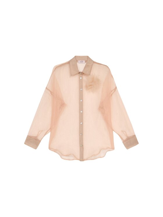 Oltre Oltre Camicia 5008J000826N021 Rosa Baggy Fit