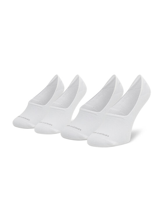 Calvin Klein Set de 2 perechi de șosete scurte de damă 701218771 Alb
