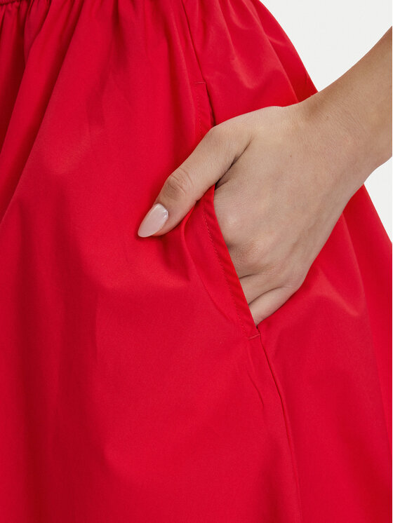 Tommy Jeans Tommy Jeans Sommerkleid DW0DW22352 Rot Slim Fit