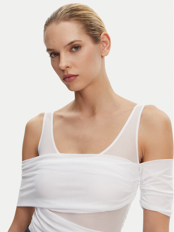 PINKO PINKO Bodi Bella 104832 A2H1 Bijela Regular Fit
