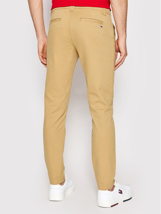 Tommy Jeans Tommy Jeans Chinosy Scanton DM0DM09595 Brązowy Slim Fit