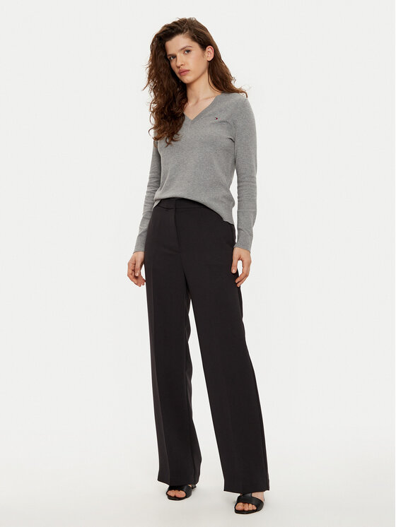 Tommy Hilfiger Tommy Hilfiger Пуловер WW0WW40098 Сив Regular Fit