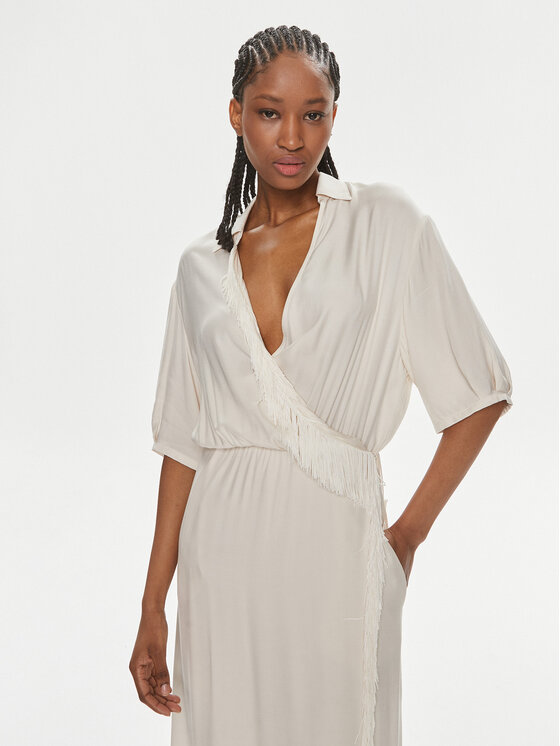 PINKO PINKO Sukienka codzienna Macbeth 103561 A1WV Beżowy Relaxed Fit