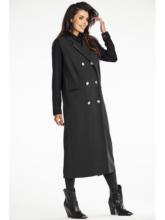 Awama Awama Kamizelka A664 Czarny Basic Fit