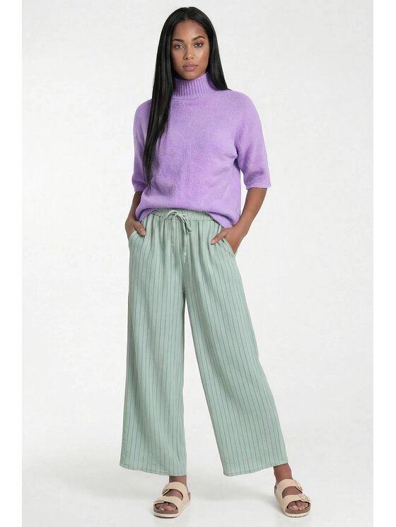 FIGL FIGL Svetr M1324 Fialová Loose Fit