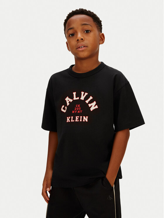 Calvin Klein Jeans Calvin Klein Jeans Póló Varsity Graphic IB0IB02637 Fekete Regular Fit