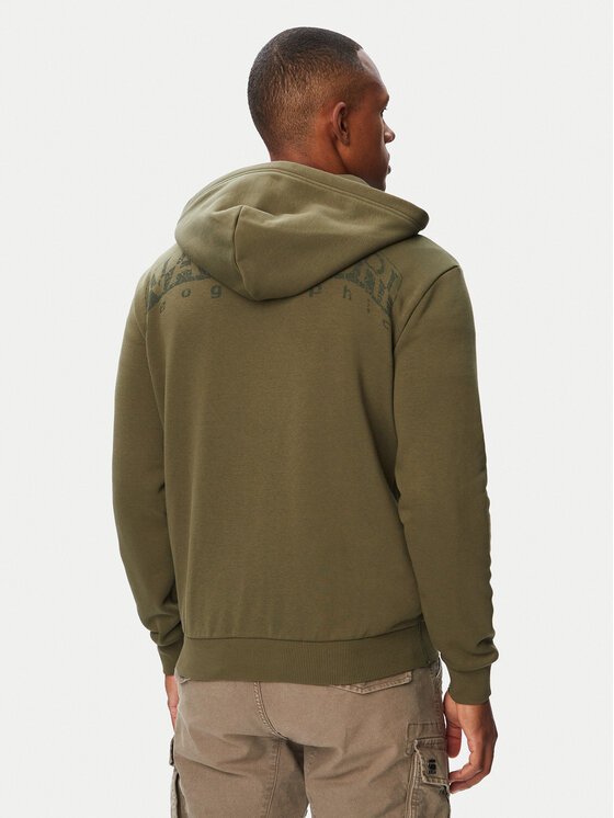 Napapijri Napapijri Mikina Yourte NP0A8AHE Tmavo zelená Relaxed Fit