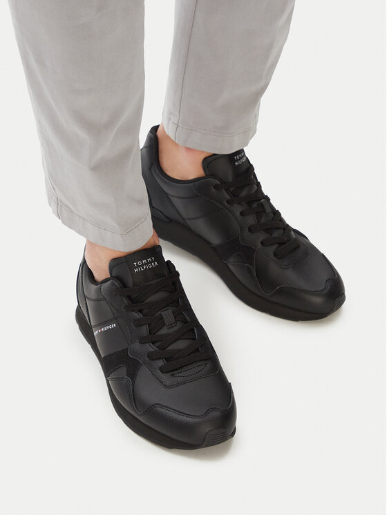Tommy Hilfiger Tommy Hilfiger Sneakersy T Hilfiger Core Lth Runner FM0FM06002 Čierna