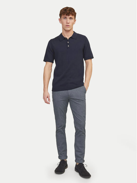 Jack & Jones Jack & Jones Chinosy Marco 12206199 Niebieski Slim Fit