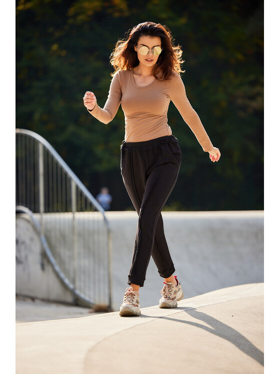 Infinite You Infinite You Dámské kalhoty M274 Černá Basic Fit