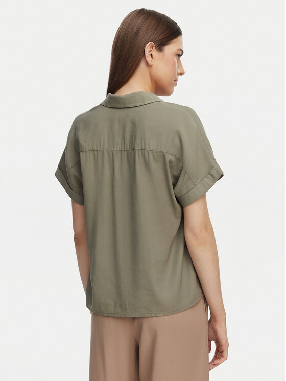ONLY ONLY Тениска с яка и копчета Aris 15364279 Зелен Loose Fit