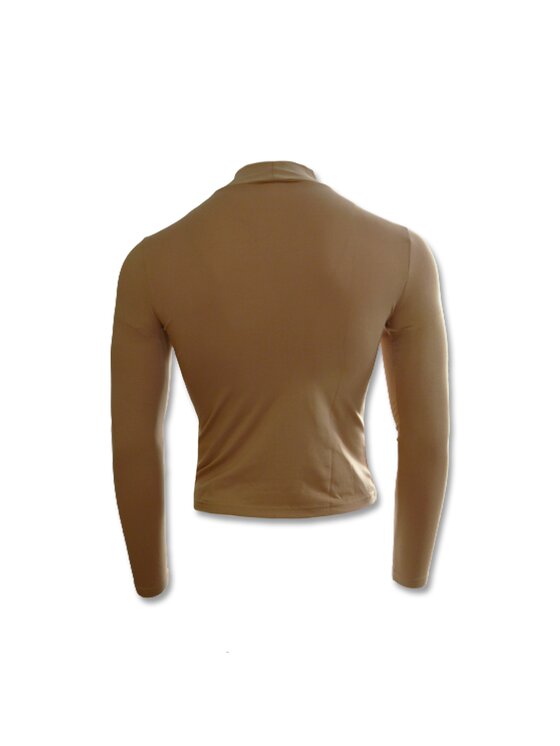 Nike Nike Bluzka Essential Mock-neck Top Wmns Brązowy Standard Fit