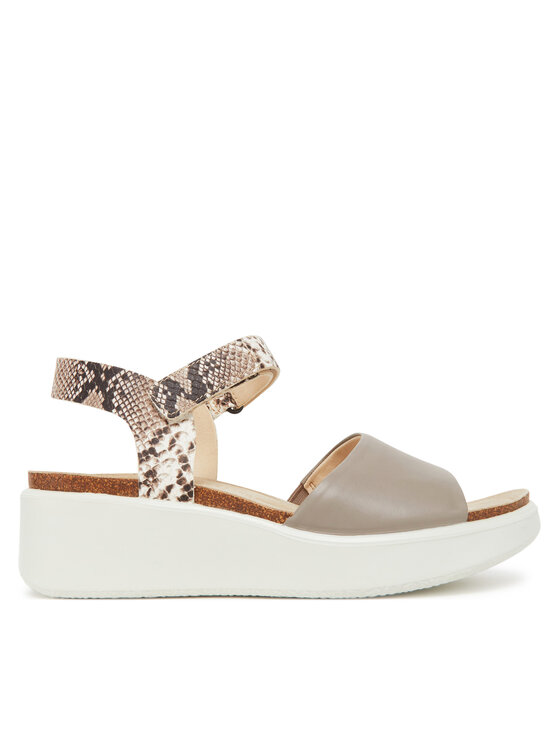 ECCO Sandále Flowt Wedge Cork 27231361166 Béžová