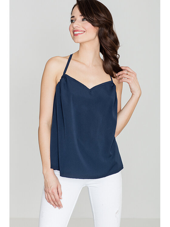 Lenitif Lenitif Blusa K392 Blu scuro Regular Fit