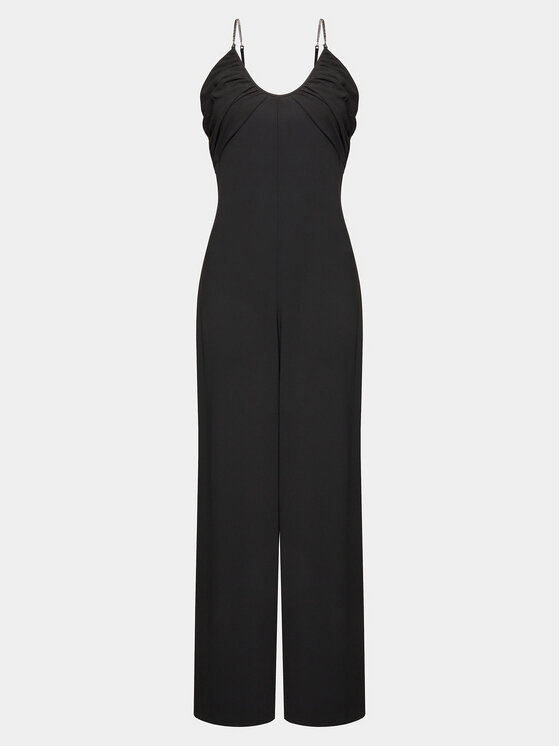 Sisley Sisley Jumpsuit 41AYLT00D Nero Regular Fit