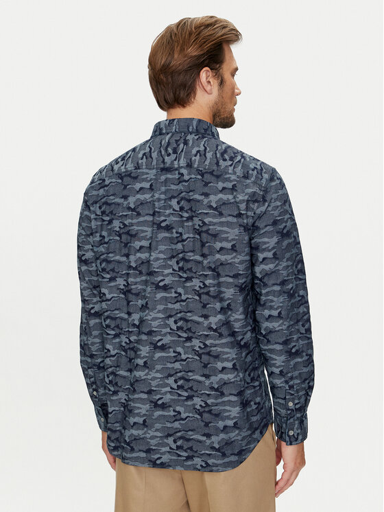 Guess Guess Hemd Collins M4YH80 WGF50 Dunkelblau Regular Fit