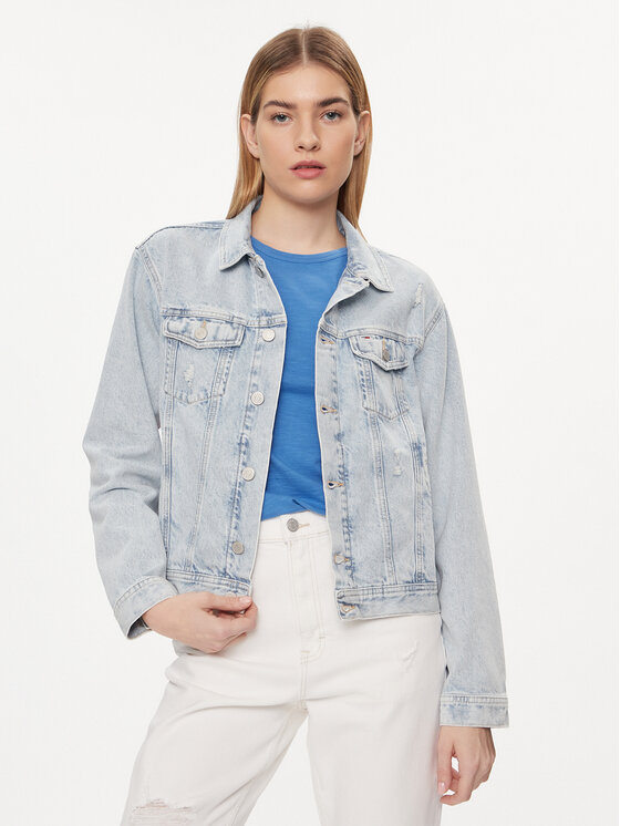 Tommy Jeans Tommy Jeans Τζιν μπουφάν Flag DW0DW18331 Μπλε Regular Fit