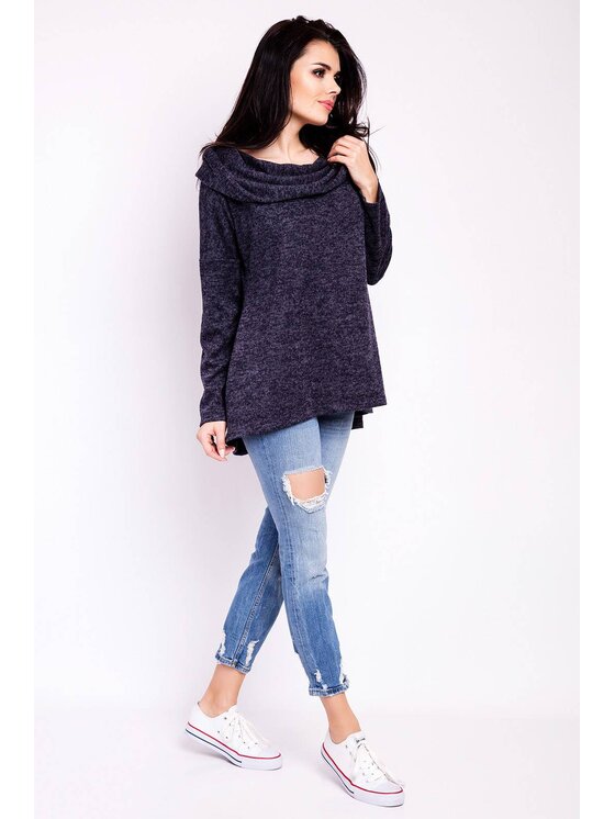 Infinite You Infinite You Bluza M119 Granatowy Basic Fit