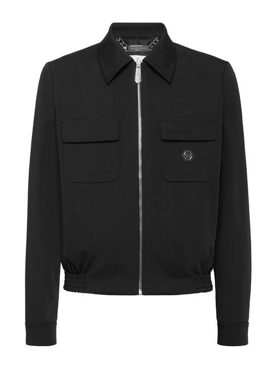 PHILIPP PLEIN PHILIPP PLEIN Kurtka bomber 25521 Czarny Regular Fit