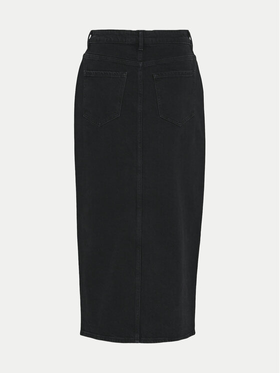 Vila Vila Jeans krilo Jaf 14099736 Črna Regular Fit