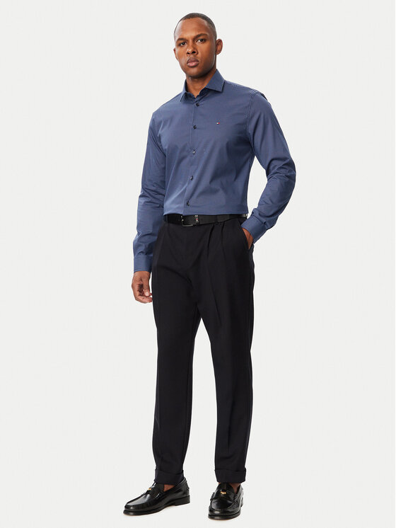 Tommy Hilfiger Tommy Hilfiger Košile MW0MW44711 Tmavomodrá Slim Fit