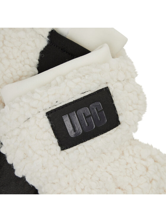Ugg Ugg Sieviešu cimdi W Sherpa Mitten W Logo Patch 20168 Balts