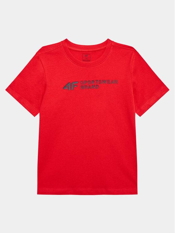 4F 4F T-shirt 4FJSS23TTSHM292 Crvena Regular Fit