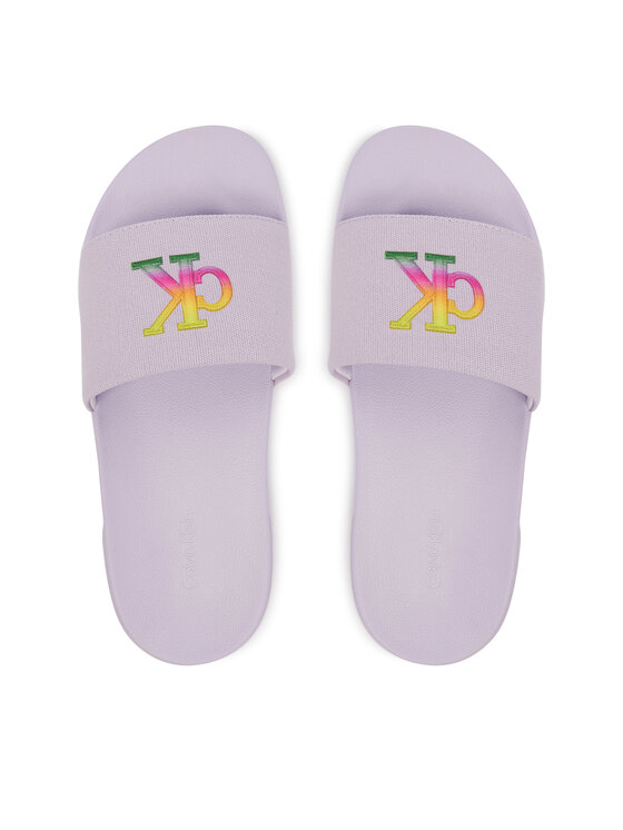 Calvin Klein Calvin Klein Šľapky Essential Slide Pride Cv Wn HW0HW03297 Svetlo fialová